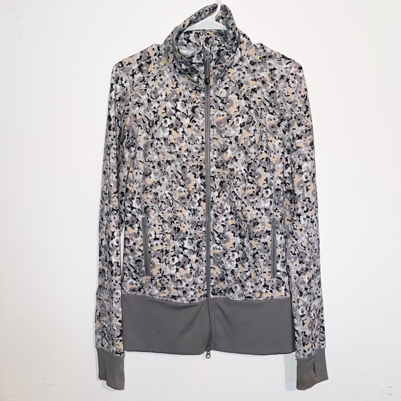 Lululemon Zip Up Grey Speckled Jacket - Picture 3 of 8